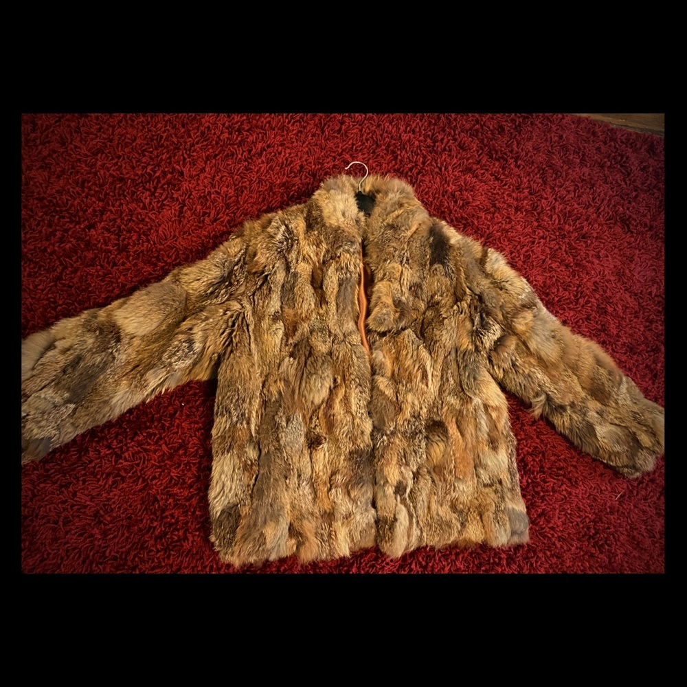 Genuine fox fur coat
